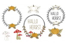 Stickserie - Herbstkranz